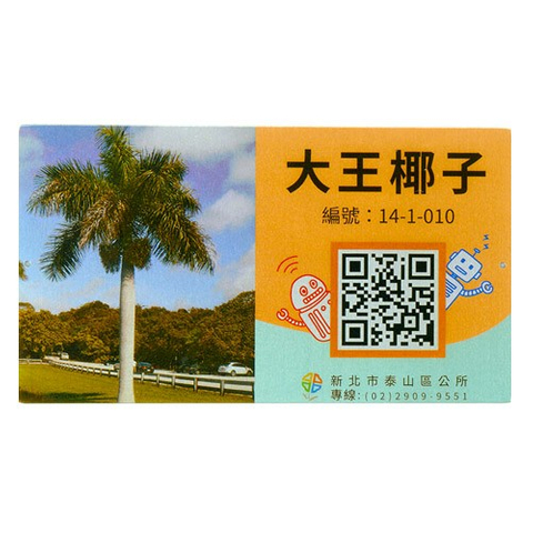 認養銘版推廣護大王椰子樹解說牌